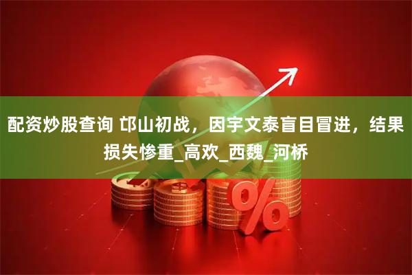 配资炒股查询 邙山初战，因宇文泰盲目冒进，结果损失惨重_高欢_西魏_河桥